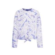 WE Fashion longsleeve met all over print lila/wit Paars Meisjes Biolog...