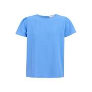 Shoeby T-shirt blauw Meisjes Polyester Ronde hals Effen - 98/104