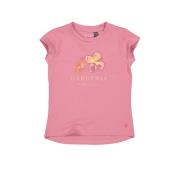 Quapi T-shirt BIBIANA met printopdruk roze Meisjes Katoen Ronde hals P...