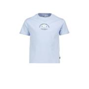 America Today T-shirt met printopdruk lichtblauw Meisjes Biologisch ka...