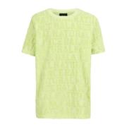 Shoeby T-shirt met all over print limegroen Jongens Katoen Ronde hals ...