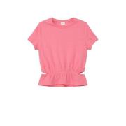 s.Oliver T-shirt roze Meisjes Katoen Ronde hals Effen - 146/152