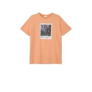 s.Oliver T-shirt met printopdruk oranje Jongens Katoen Ronde hals Prin...