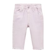 Mango Kids straight fit jeans lichtroze Meisjes Denim Effen - 86