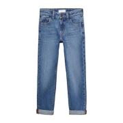 Mango Kids regular fit jeans medium blue denim Blauw Effen - 140