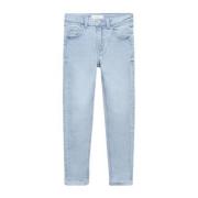 Mango Kids skinny jeans changeant blauw Meisjes Denim Effen - 164