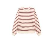 Mango Kids gestreepte sweater rood/wit Streep - 152(XXS)