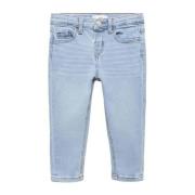 Mango Kids straight fit jeans changeant blauw Meisjes Katoen Effen - 9...