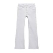 Mango Kids flared jeans wit Meisjes Denim Effen - 128