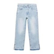 Mango Kids straight fit jeans changeant blauw Meisjes Denim Effen - 11...