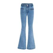 WE Fashion Blue Ridge flared jeans medium blue denim Broek Blauw Meisj...