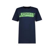 Raizzed T-shirt Hamilton met logo donkerblauw Jongens Katoen Ronde hal...