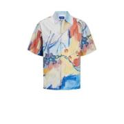 JACK & JONES JUNIOR overhemd JORLANDSCAPE met all over print blauw/mul...