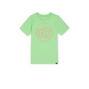 O'Neill T-shirt met printopdruk neon groen Jongens Katoen Ronde hals P...