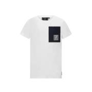 Retour X Touzani T-shirt Swing met backprint wit/blauw Jongens Katoen ...