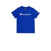 Champion T-shirt met logo blauw Jongens Katoen Ronde hals Logo - 170/1...