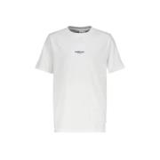 America Today T-shirt met printopdruk wit/blauw Jongens Katoen Ronde h...