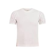 Shoeby T-shirt ivoor Wit Meisjes Stretchkatoen Ronde hals Effen - 110/...
