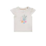 Noppies baby T-shirt met printopdruk ecru Meisjes Katoen Ronde hals Pr...