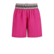 Shoeby high waist wide leg casual short roze Korte broek Meisjes Polye...