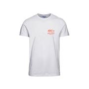 JACK & JONES JUNIOR T-shirt JORARUBA met backprint wit Jongens Katoen ...