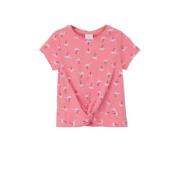 s.Oliver T-shirt met all over print roze Meisjes Katoen Ronde hals All...