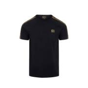 Cruyff T-shirt Xicota zwart/goud Jongens/Meisjes Katoen Ronde hals Log...