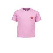 America Today T-shirt met backprint roze Meisjes Katoen Ronde hals Bac...