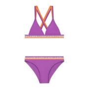 Shiwi triangel bikini Luna paars/oranje Meisjes Polyester Meerkleurig ...