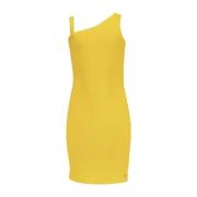 Frankie&Liberty jurk geel Meisjes Polyester Ronde hals Effen - 188