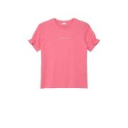 s.Oliver T-shirt Roze Meisjes Katoen Ronde hals Effen - 152