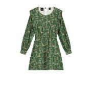NIK&NIK jurk Winona met all over print groen/oranje Meisjes Polyester ...