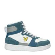 Lyle & Scott sneakers blauw/wit Jongens Imitatieleer Meerkleurig - 31