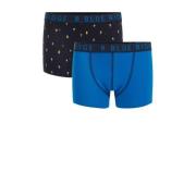 WE Fashion Blue Ridge boxershort - set van 2 lichtblauw/donkerblauw/mu...