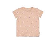 Quapi T-shirt DABIEK met bloemen print perzik/roze Meisjes Stretchkato...
