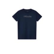 Bellaire T-shirt met logo donkerblauw Jongens Katoen Ronde hals Logo -...