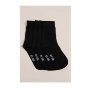 WE Fashion sokken - set van 5 zwart Jongens Katoen Effen - 35/38