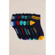 WE Fashion WE Fashion sokken - set van 7 donkerblauw/multicolor Jongen...