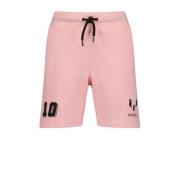 Messi sweatshort Rasto met printopdruk lichtroze Korte broek Printopdr...