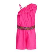 Shoeby jumpsuit roze Meisjes Viscose One shoulder Effen - 146/152