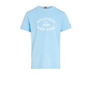 Tommy Hilfiger T-shirt met printopdruk lichtblauw Jongens Katoen Ronde...