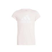 adidas Sportswear T-shirt met logo lichtroze/wit Meisjes Katoen Ronde ...