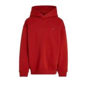 Tommy Hilfiger hoodie rood Sweater Effen - 176 | Sweater van Tommy Hil...