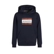 JACK & JONES JUNIOR hoodie JORFREDERIKSBERG met printopdruk donkerblau...