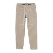 NAME IT KIDS tapered fit broek NKMSILAS beige Jongens Stretchkatoen Ef...