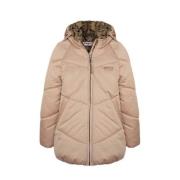 NONO gewatteerde winterjas Baybee van polyester beige Effen - 104