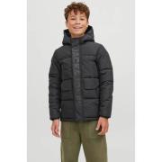 JACK & JONES JUNIOR gewatteerde winterjas JCOSPEED van polyester zwart...