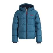 Levi's Kids gewatteerde winterjas van polyester blauw Effen - 140