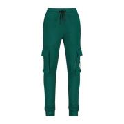 Vingino regular fit joggingbroek Sylvian donkergroen Jongens Katoen Ef...