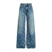 Calvin Klein straight fit jeans MR RELAXED met logo laser blue Blauw M...